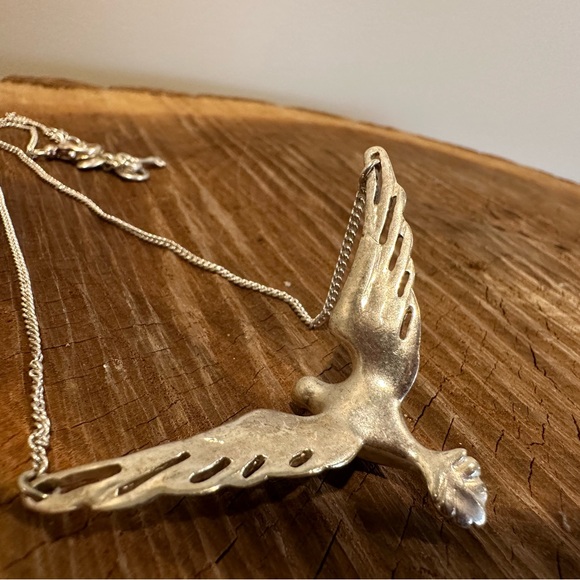Fossil Silver Bird Necklace - Picture 12 of 13